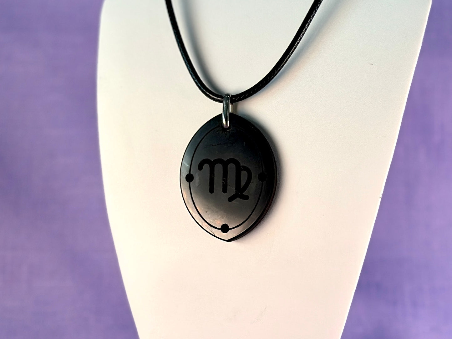 ASTROLOGY SHUNGITE PENDANTS! - EMF Protection - Hand Cut Genuine Natural Shungite Pendant High Quality Black Lustrous Gemstone from Russia