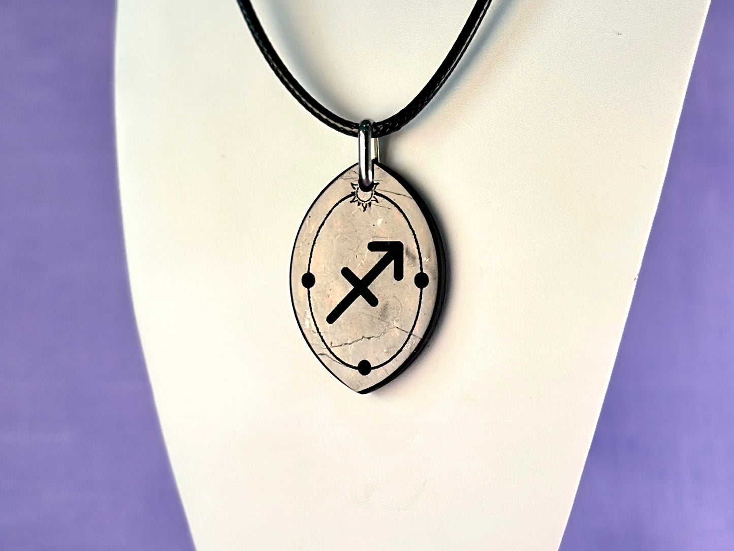 ASTROLOGY SHUNGITE PENDANTS! - EMF Protection - Hand Cut Genuine Natural Shungite Pendant High Quality Black Lustrous Gemstone from Russia