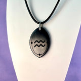 ASTROLOGY SHUNGITE PENDANTS! - EMF Protection - Hand Cut Genuine Natural Shungite Pendant High Quality Black Lustrous Gemstone from Russia
