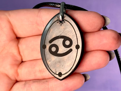 ASTROLOGY SHUNGITE PENDANTS! - EMF Protection - Hand Cut Genuine Natural Shungite Pendant High Quality Black Lustrous Gemstone from Russia