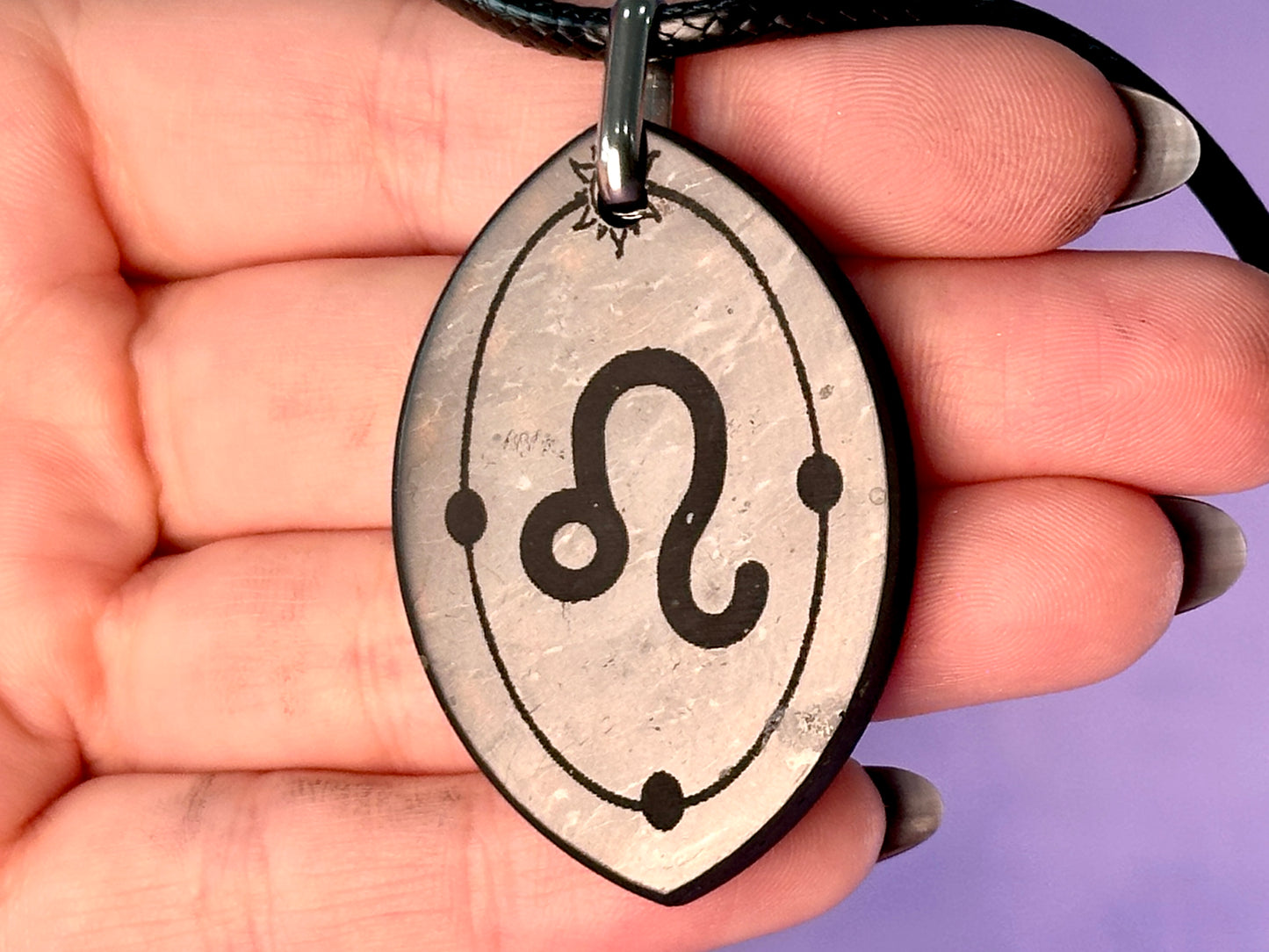 ASTROLOGY SHUNGITE PENDANTS! - EMF Protection - Hand Cut Genuine Natural Shungite Pendant High Quality Black Lustrous Gemstone from Russia