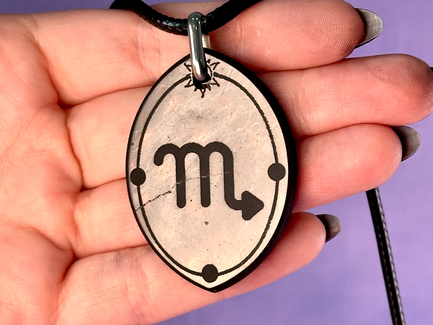 ASTROLOGY SHUNGITE PENDANTS! - EMF Protection - Hand Cut Genuine Natural Shungite Pendant High Quality Black Lustrous Gemstone from Russia