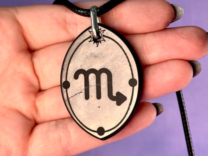 ASTROLOGY SHUNGITE PENDANTS! - EMF Protection - Hand Cut Genuine Natural Shungite Pendant High Quality Black Lustrous Gemstone from Russia