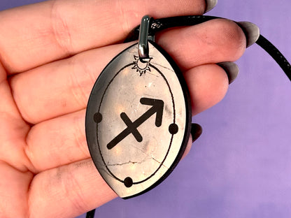 ASTROLOGY SHUNGITE PENDANTS! - EMF Protection - Hand Cut Genuine Natural Shungite Pendant High Quality Black Lustrous Gemstone from Russia