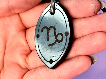 ASTROLOGY SHUNGITE PENDANTS! - EMF Protection - Hand Cut Genuine Natural Shungite Pendant High Quality Black Lustrous Gemstone from Russia