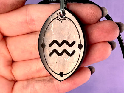 ASTROLOGY SHUNGITE PENDANTS! - EMF Protection - Hand Cut Genuine Natural Shungite Pendant High Quality Black Lustrous Gemstone from Russia