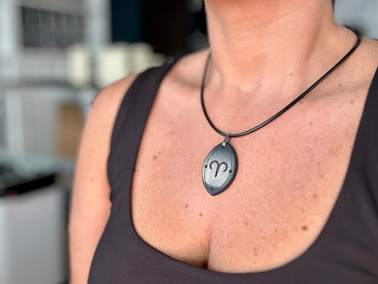 Aries Season Bundle - Aries Orgonite Pyramid & Aries Shungite Pendant - EMF Protection