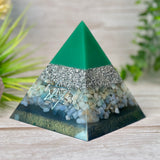 FORGIVENESS - Beginners Series  - Orgonite Pyramid - EMF Protector - Blue Lace Agate, Amazonite and Aluminum Metals