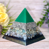 FORGIVENESS - Beginners Series  - Orgonite Pyramid - EMF Protector - Blue Lace Agate, Amazonite and Aluminum Metals