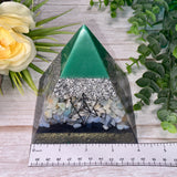 FORGIVENESS - Beginners Series  - Orgonite Pyramid - EMF Protector - Blue Lace Agate, Amazonite and Aluminum Metals
