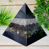 SHADOW WORK - Beginners Series  - Orgonite Pyramid - EMF Protector - Smoky Quartz, Labradorite & Aluminum Metals