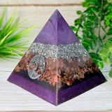 COMPASSION - Beginners Series  - Orgonite Pyramid - EMF Protector - Strawberry Quartz, Rhodonite & Aluminum Metals