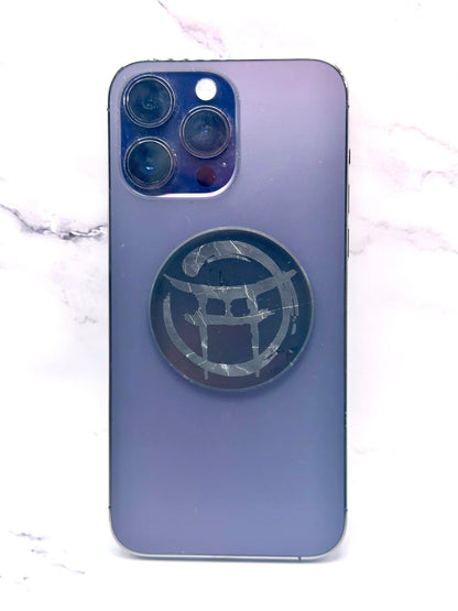 BEYOND MYSTIC SPECIAL EDITION SHUNGITE ROUND PHONE PLATES! - EMF Protection - Hand Cut Genuine Natural Shungite Phone Plate High Quality Black Lustrous Gemstone from Russia
