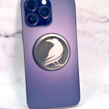 SENDING RAVENS SPECIAL EDITION SHUNGITE ROUND PHONE PLATES! - EMF Protection - Hand Cut Genuine Natural Shungite Phone Plate High Quality Black Lustrous Gemstone from Russia