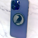 SENDING RAVENS SPECIAL EDITION SHUNGITE ROUND PHONE PLATES! - EMF Protection - Hand Cut Genuine Natural Shungite Phone Plate High Quality Black Lustrous Gemstone from Russia