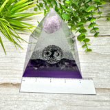 SLEEP & RELAXATION - Beginners Series  - Orgonite Pyramid - EMF Protector - Lepidolite, Amethyst Crystal and Aluminum Metals