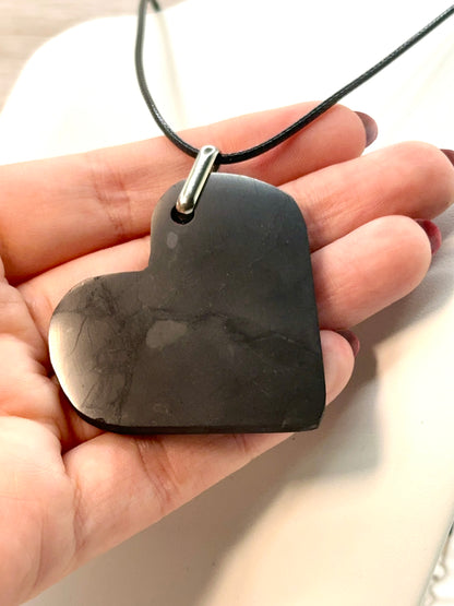 SHUNGITE PENDANTS BACK IN STOCK! HURRY WHILE SUPPLIES LAST! - EMF Protection - Hand Cut Genuine Natural Shungite Pendant High Quality Black Lustrous Gemstone from Russia