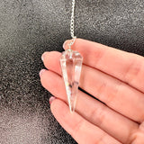 Pendulum Set - Clear Quartz and Metal Pendulum Set for Dowsing!