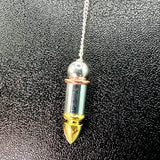 Pendulum Set - Clear Quartz and Metal Pendulum Set for Dowsing!