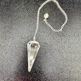 Pendulum Set - Clear Quartz and Metal Pendulum Set for Dowsing!