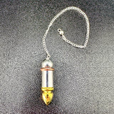 Pendulum Set - Clear Quartz and Metal Pendulum Set for Dowsing!