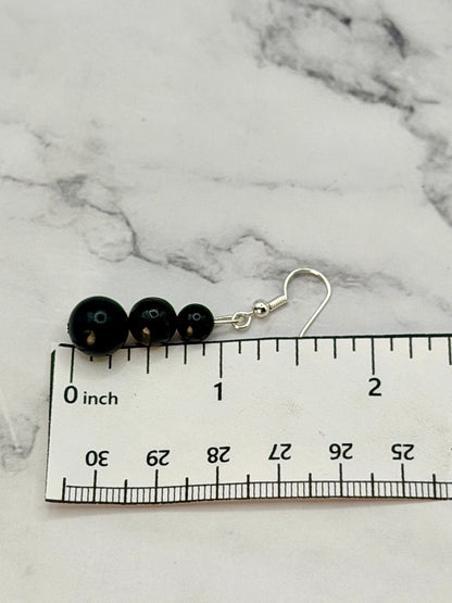 SHUNGITE EARRINGS! - EMF Protection - Hand Cut Genuine Natural Shungite Earring High Quality Black Lustrous Gemstone from Russia