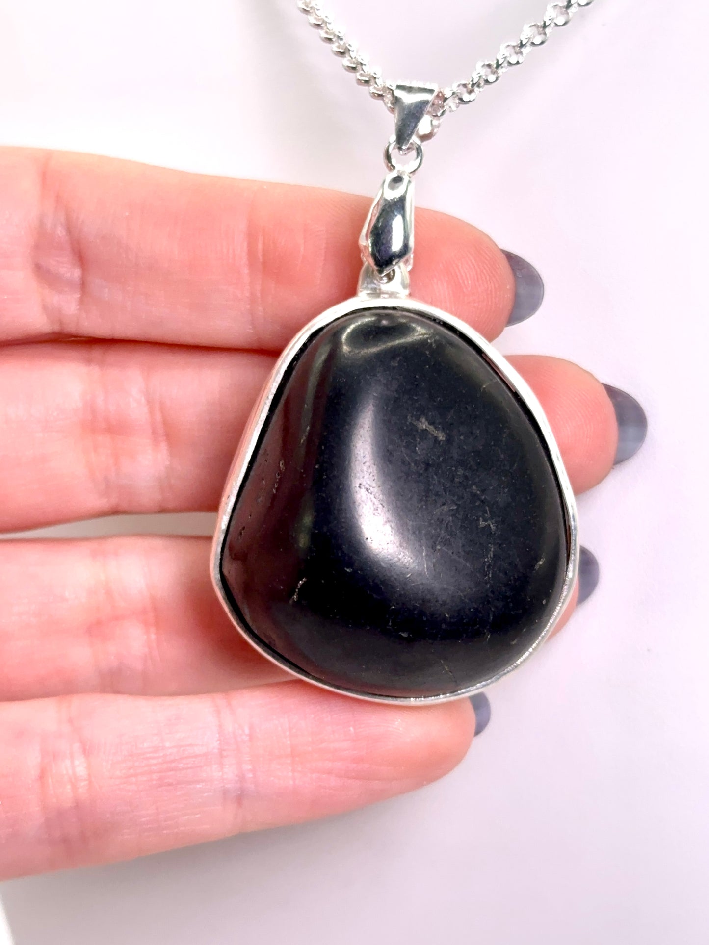 Shungite Handmade Silver Pendant!