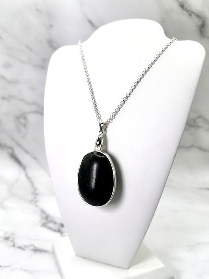 Shungite Handmade Silver Pendant!