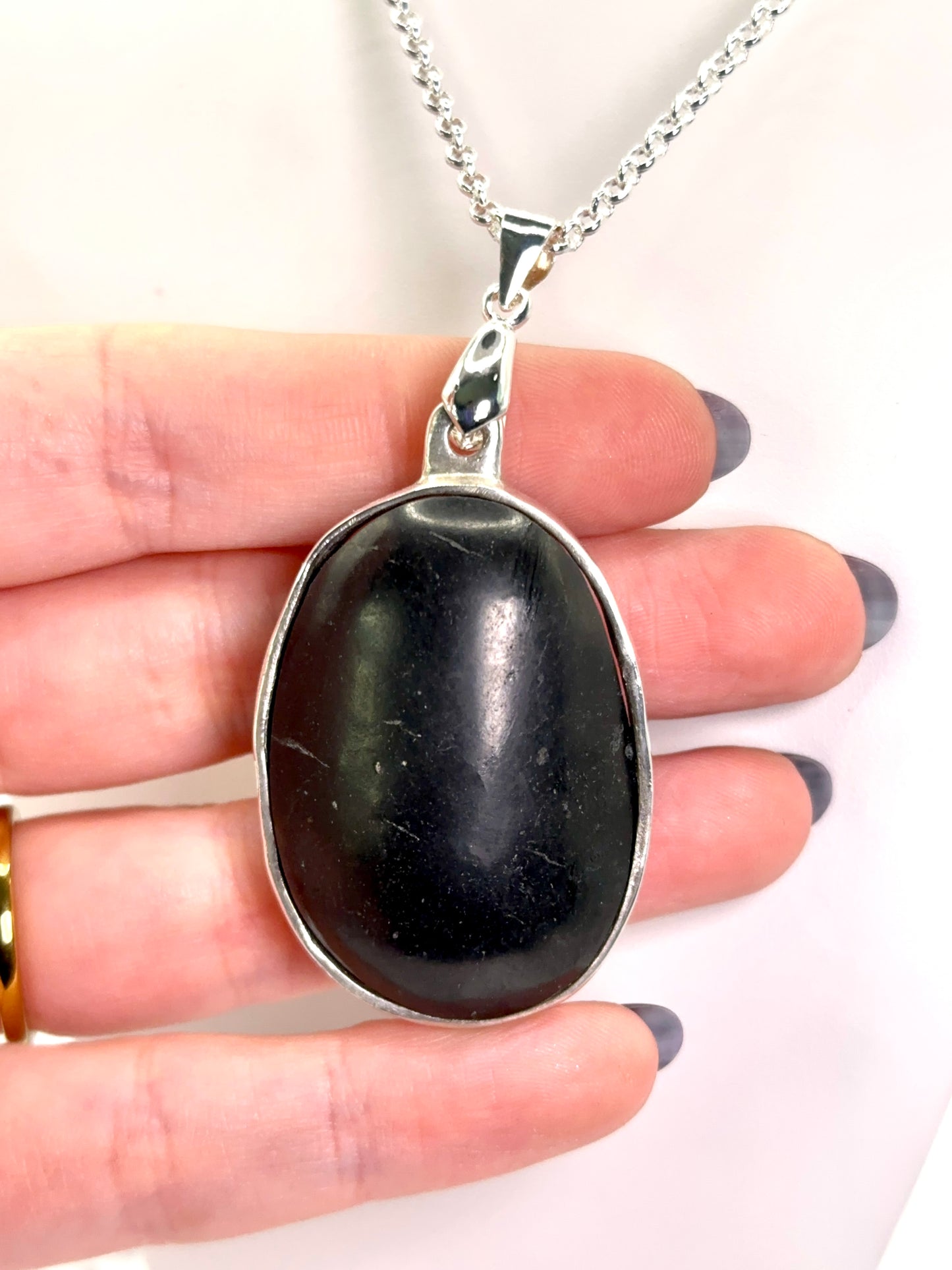 Shungite Handmade Silver Pendant!