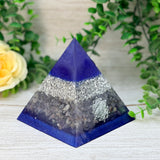 CLARITY - Beginners Series  - Orgonite Pyramid - EMF Protector - Iolite, Rainbow Fluoride & Aluminum Metals