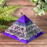 JANET - Violet Flame Golden Ratio Special Edition Pyramid! - EMF Protector - Charoite, Lepidolite and Iolite with Aluminum Metals