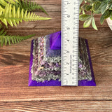 JANET - Violet Flame Golden Ratio Special Edition Pyramid! - EMF Protector - Charoite, Lepidolite and Iolite with Aluminum Metals