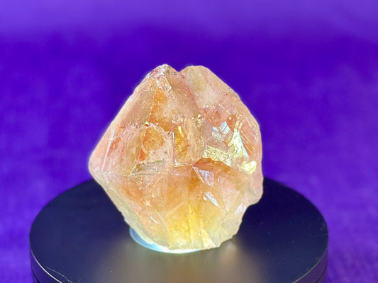 Aura Citrine Top Polished Rough Point — Semi-Raw Standing Angel Aura Citrine | Money & Success Stone