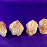 Aura Citrine Top Polished Rough Point — Semi-Raw Standing Angel Aura Citrine | Money & Success Stone