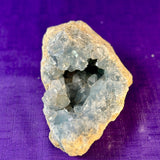 Celestite Polished Cluster, Celestite Geode Free Shape w. Druse, Standing Celestite Healing Crystal