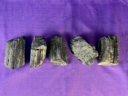 Black Tourmaline Log, Grade A++ Natural Black Tourmaline Rod - Shiny Black Tourmaline