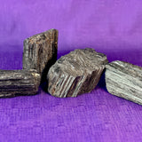 Black Tourmaline Log, Grade A++ Natural Black Tourmaline Rod - Shiny Black Tourmaline