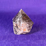 Smoky Quartz Top Polished Rough Point — Standing Smoky Quartz Crystal with Cut Base