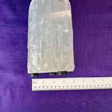 Selenite Skyscraper Lamp, 12" & 6" Tall Selenite Crystal Tower Lamps