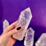 Premium Clear Quartz Obelisk, Standing Polished Clear Quartz Point