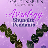 ASTROLOGY SHUNGITE PENDANTS! - EMF Protection - Hand Cut Genuine Natural Shungite Pendant High Quality Black Lustrous Gemstone from Russia
