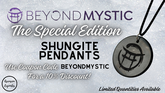 BEYOND MYSTIC SPECIAL EDITION SHUNGITE PENDANTS! - EMF Protection - Hand Cut Genuine Natural Shungite Pendant High Quality Black Lustrous Gemstone from Russia