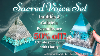 Sacred Voice Set - Intuition Orgonite Pyramid & Gabriela Orgonite Pyramid - EMF Protection