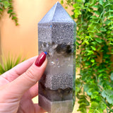 TRAVEL & HELPFUL PEOPLE - Orgonite Tower - EMF Protector - Labradorite, Aura Quartz and Pyrite with Aluminum Metals