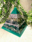 ARCHANGEL RAPHAEL - Orgonite Pyramid - EMF Protector - Citrine, Moss Agate, Malachite, Green Aventurine and Aluminum Metal