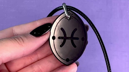 ASTROLOGY SHUNGITE PENDANTS! - EMF Protection - Hand Cut Genuine Natural Shungite Pendant High Quality Black Lustrous Gemstone from Russia