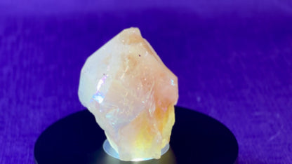 Aura Citrine Top Polished Rough Point — Semi-Raw Standing Angel Aura Citrine | Money & Success Stone