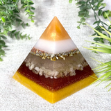 PAZ - Orgonite Pyramid - EMF Protector - Citrine Crystal and Copper Metal