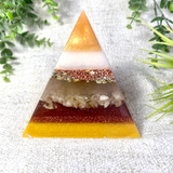 PAZ - Orgonite Pyramid - EMF Protector - Citrine Crystal and Copper Metal