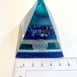 ELENA - Orgonite Pyramid - EMF Protector - Lapis Lazuli and Aluminum Metal